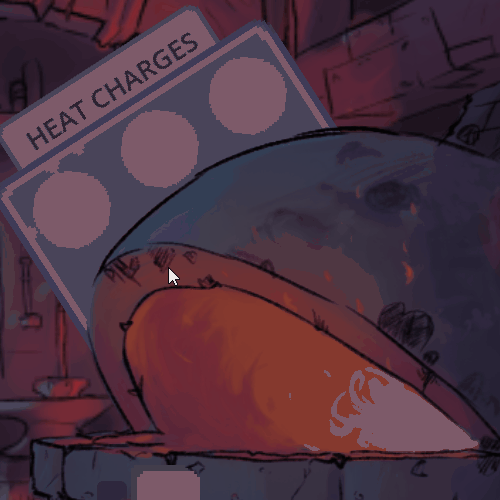 A gif of the blacksmith's forge in the game, showing ember particles being emitted